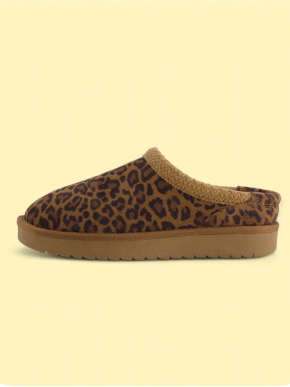 Women’s Leopard Print Slip-On Slippers - Brown